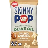 SKINNYPOP Olive Oil Salted Caramel Flavored, Gluten Free Popcorn Bag, 8.7 oz