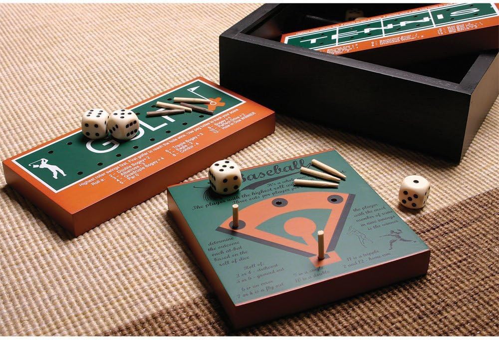 Profile Gifts 6 Classic American Sports Wood Board Peg Game
