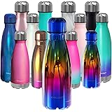 CHILLOUT LIFE Stainless Steel Water Bottle for Kids School, Double Wall Insulated Cola Bottle Shape for Cold and Warm Drinks,