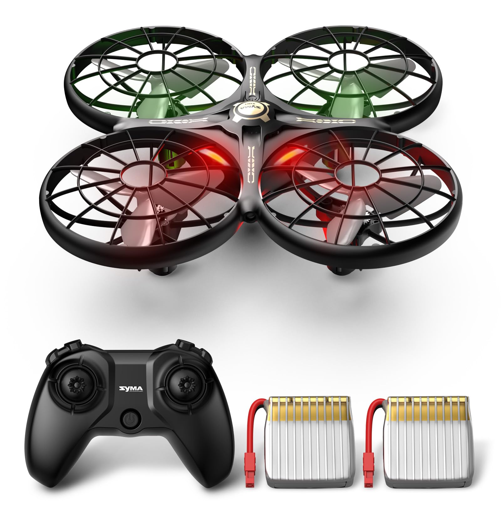 Photo 1 of SYMA X100 Drone for Kids 8-12, Automatic Obstacle Avoidance, Up to 20 Mins Flight Time(2 Batteries), One-Key 360°Flips and Altitude Hold, Full-Guard Safe Indoor Drone Gift for Boys & Girls