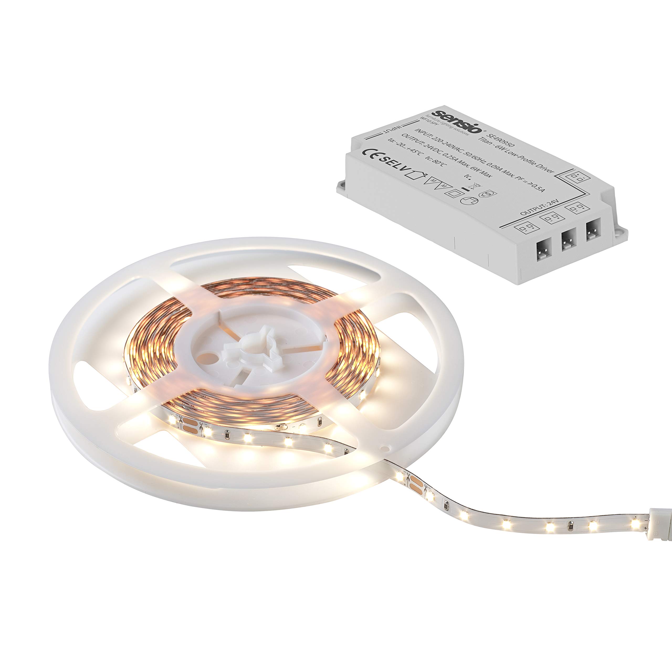 Sensio Primo 2-5m LED Flexible Strip - 1 Light Kit Inc LED Driver - Warm White