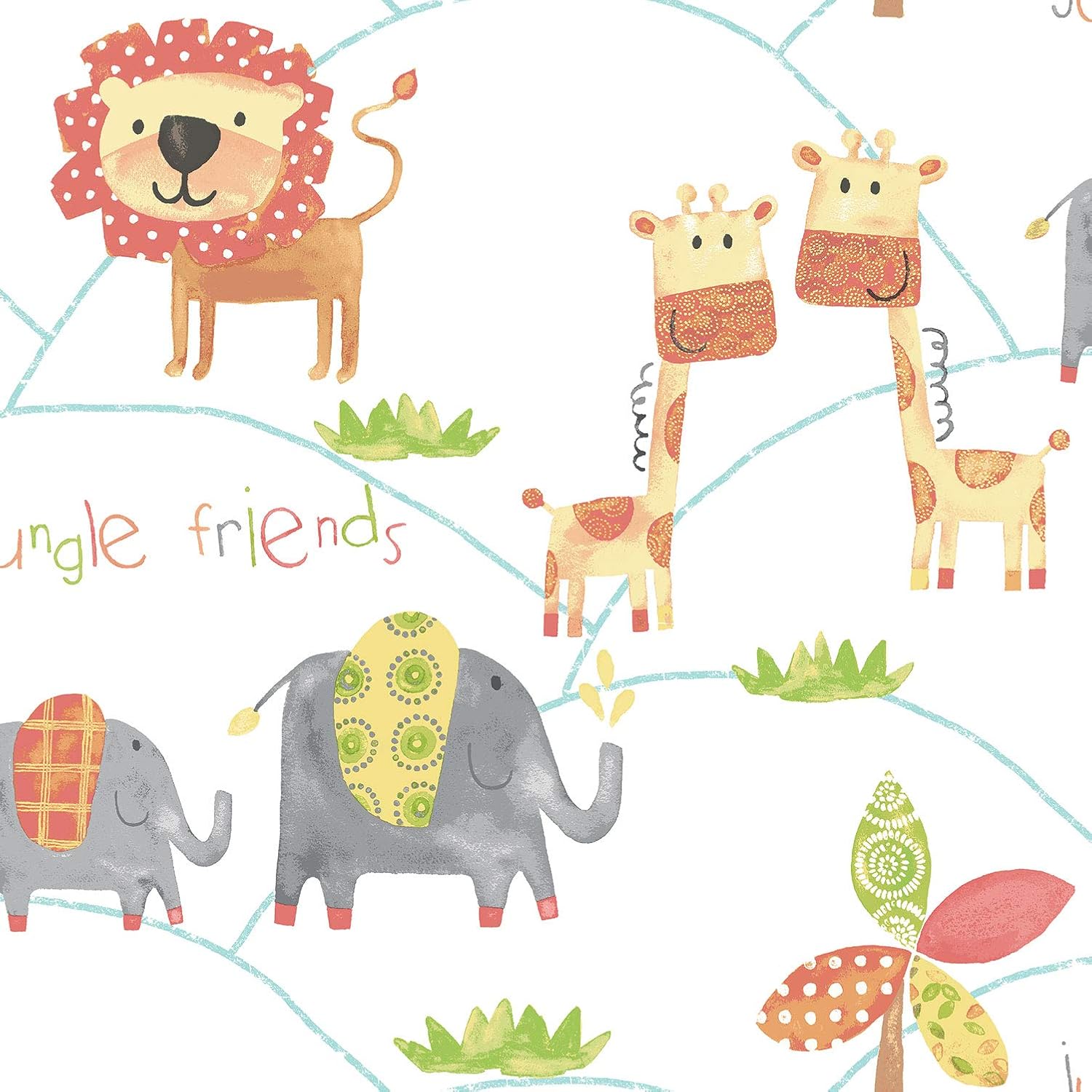 Galerie G56023 Just 4 Kids 2 Wallpaper, Orange, Orange / Grey