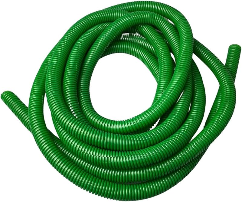 On1shelf PE Green Corrugated Conduit Flexi Pipe Tube 15mm 10m Split