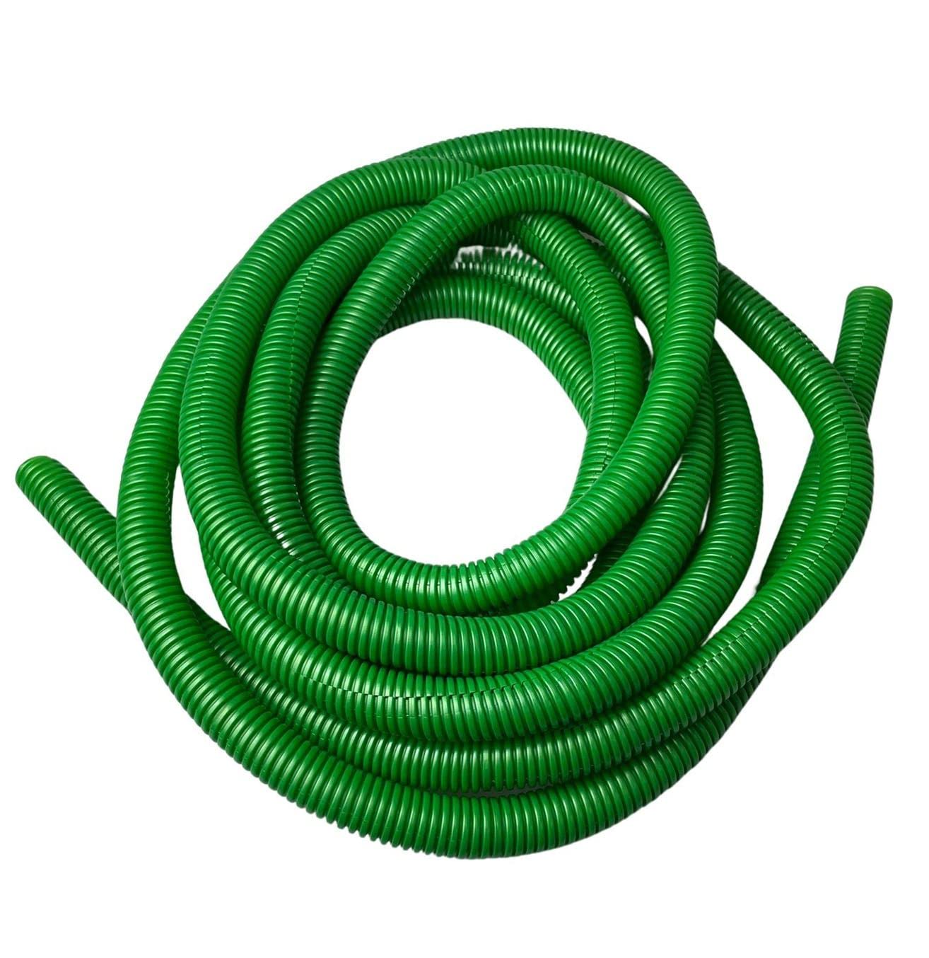 PE Green Corrugated Conduit Flexi Pipe Tube Split 15mm - 10m