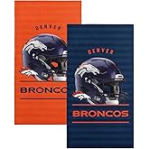 Northwest NFL Denver Broncos 2-Pack Beach Towel Set, 30" x 60" Each, Standard, Team Colors