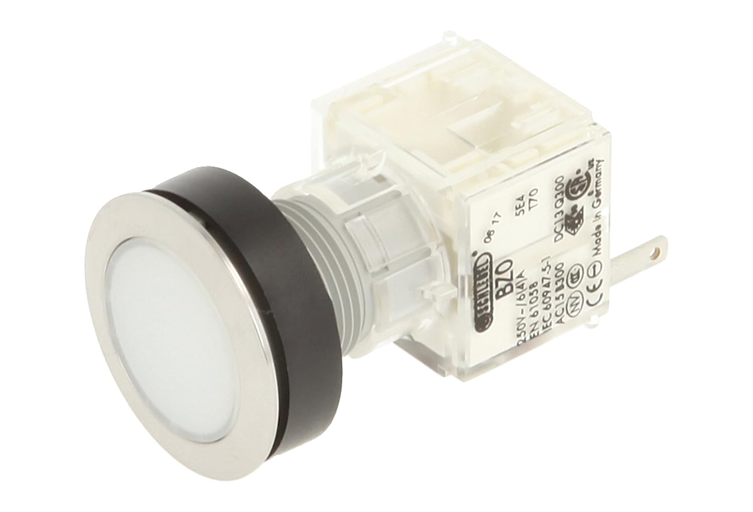 Schlegel 23.000.426 Push Button Stainless Steel Button Cap White Touch Sensor 1 Opener, ohne