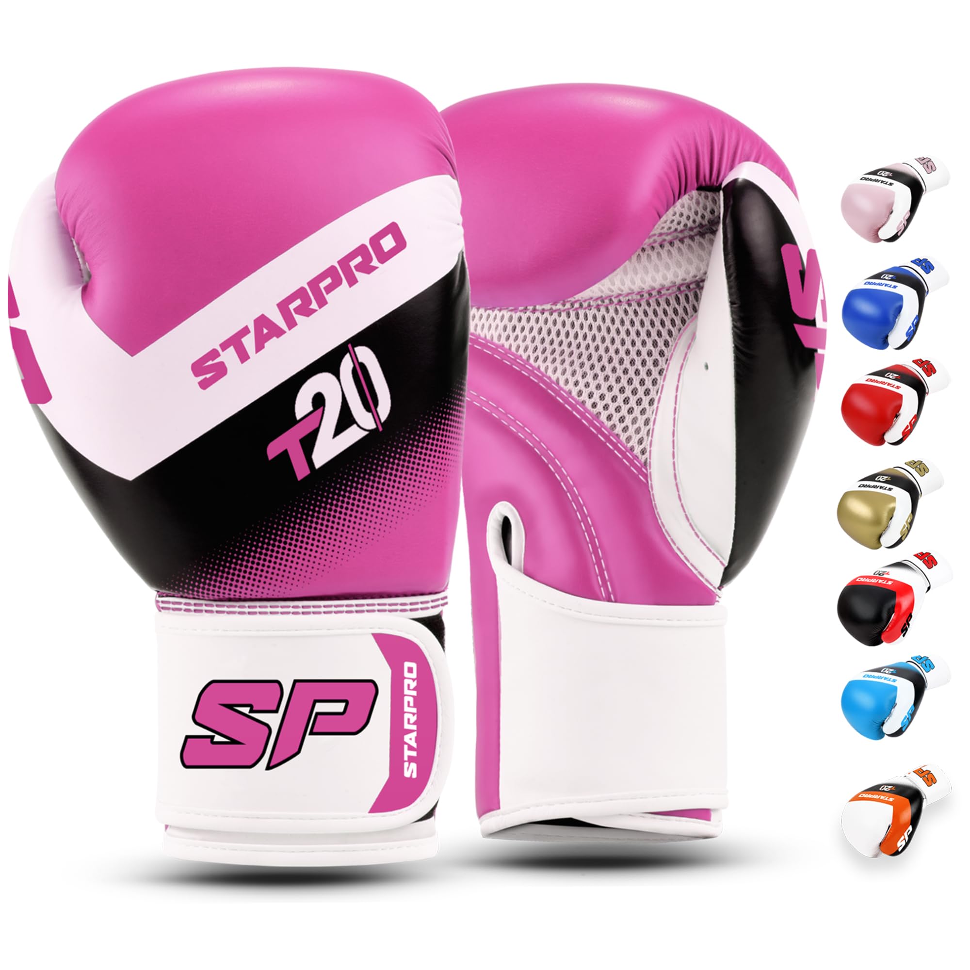 Starpro Boxing Gloves – Training & Sparring Gloves for Men & Women, Ideal for Boxing, Kickboxing & Muay Thai – Sizes 8oz, 10oz, 12oz, 14oz,16oz