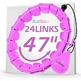 JLoibao Infinity Fitness Hoop, Weighted Hula Circle for Adults Weight Loss | 24 Plus Size Detachable Links, Durable ABS, Easy Assembly, Smart Exercise Equipment for Women