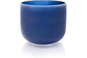 ALIOTH Indigo A Note Crystal Singing Bowl 6 inch for Third Eye Chakra Sound Healing Deep Relaxtion