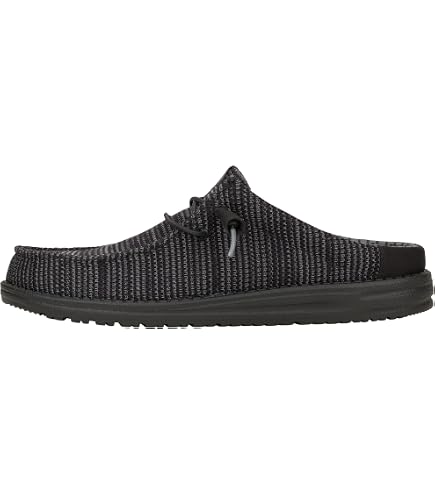 Amazon.com | HEYDUDE Wally Slip Stretch Canvas - Black/Black  display picture 3