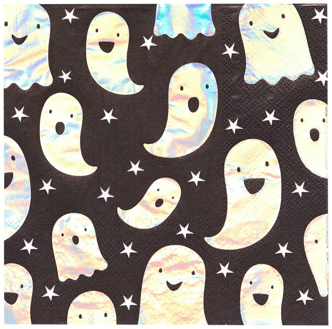 Amscan 9912216 - Halloween Holographic Ghosts Luncheon Napkins - 16 Pack
