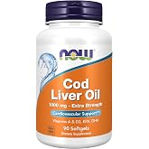 NOW Supplements, Cod Liver Oil 1,000 mg, EPA, DHA, 90 Softgels