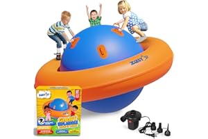 ZASTIC! Giant Inflatable 8ft Rock-It Rocker Bouncer Dome with Electric Pump - 88”L x 88”W x 43.75”H - Inflatable Balance Dome Rocker Bouncer - Giant Inflatable Outdoor Backyard Dome Rocking Bouncer