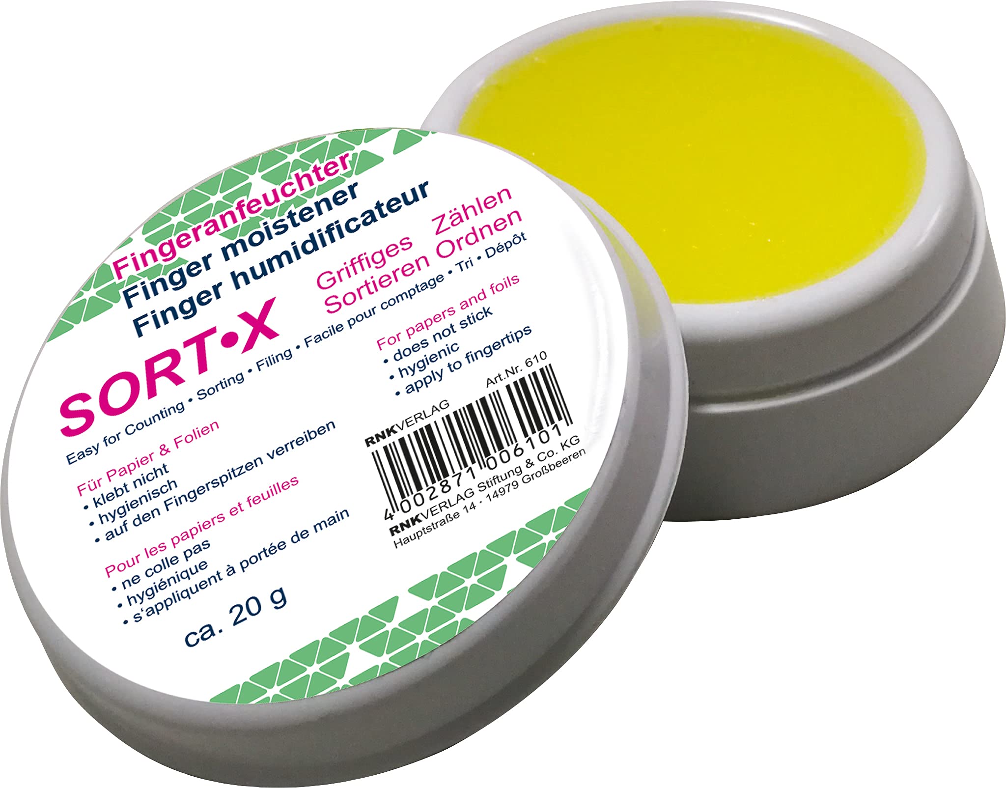 RNK 610 SORT-X Finger Humidifier for Grippy Counting, Sorting and Organising, Pack of 1