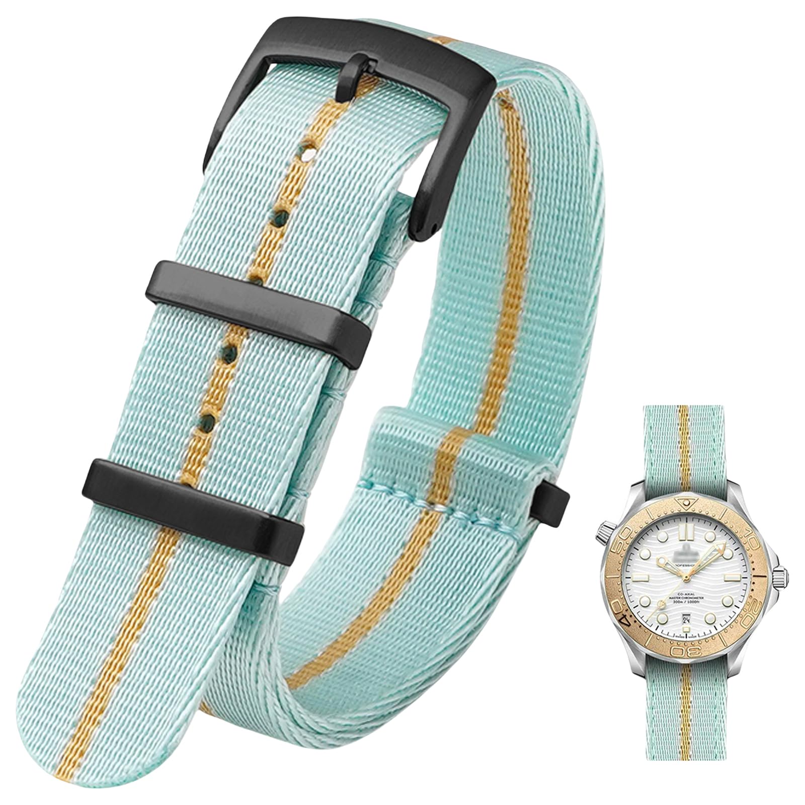 Photo 1 of Nizonlaie Military Ballistic Nylon Watch Band Heavy Buckle 18mm 20mm 22mm 24mm Thick G10 Premium Nylon Watch Bands Smart Watch Replacement Band Strap for Men Women