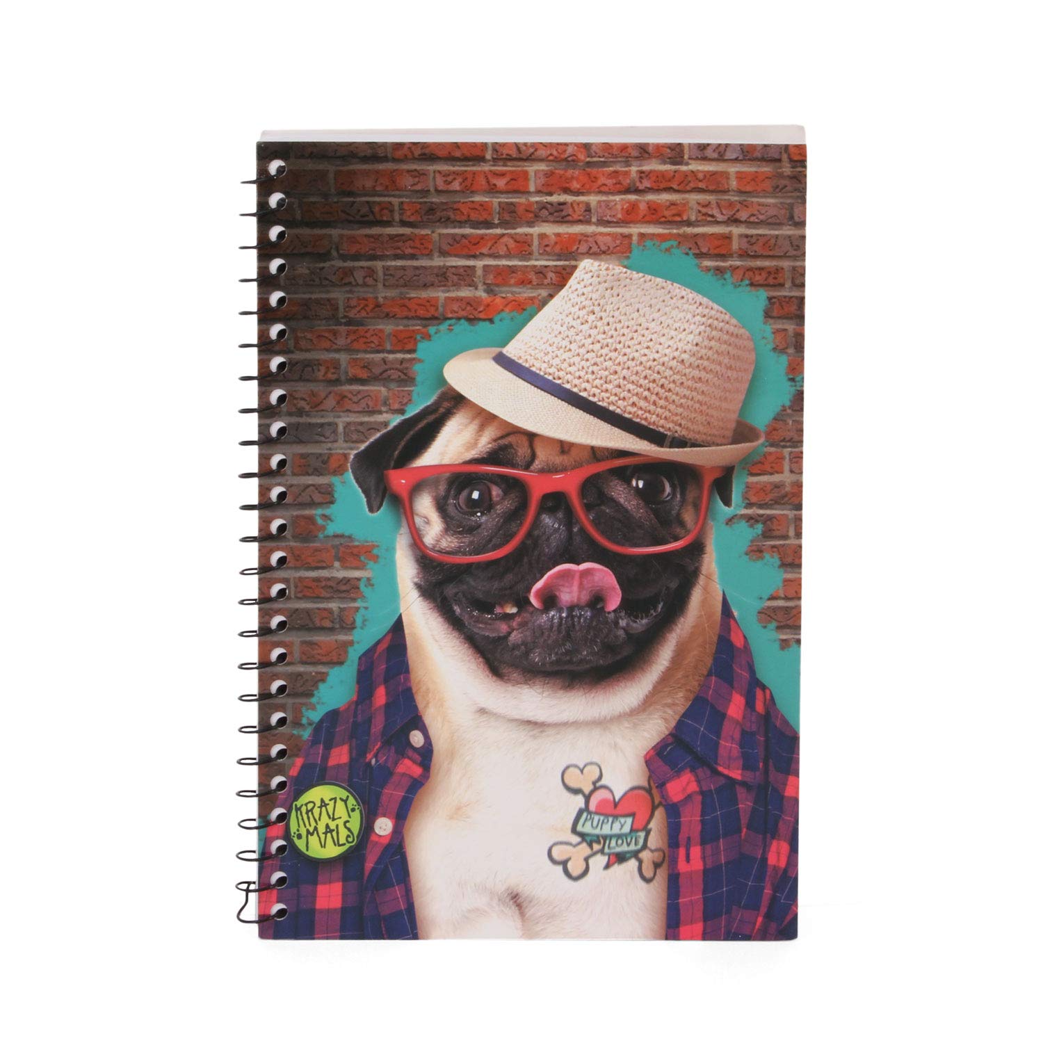 Karactermania 38625 Krazymals Pug Notebook Multicoloured