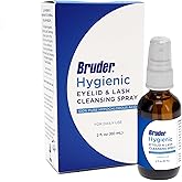 Bruder Hygienic Eyelid Solution Spray - Non-Irritating Pure Hypochlorous in Saline, Calm, Skincare, Daily Use Eyelid and Lash Cleanser, Eye Cleansing Spray (60mL)