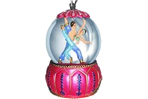 Nutcracker Ballet Gifts, Mini Snow Globe Ornament, Ballet Christmas Decorations of an Arabian Dancer, Ballerina Xmas Baubles for Holiday Home Decor, 4.5 Inches 45mm