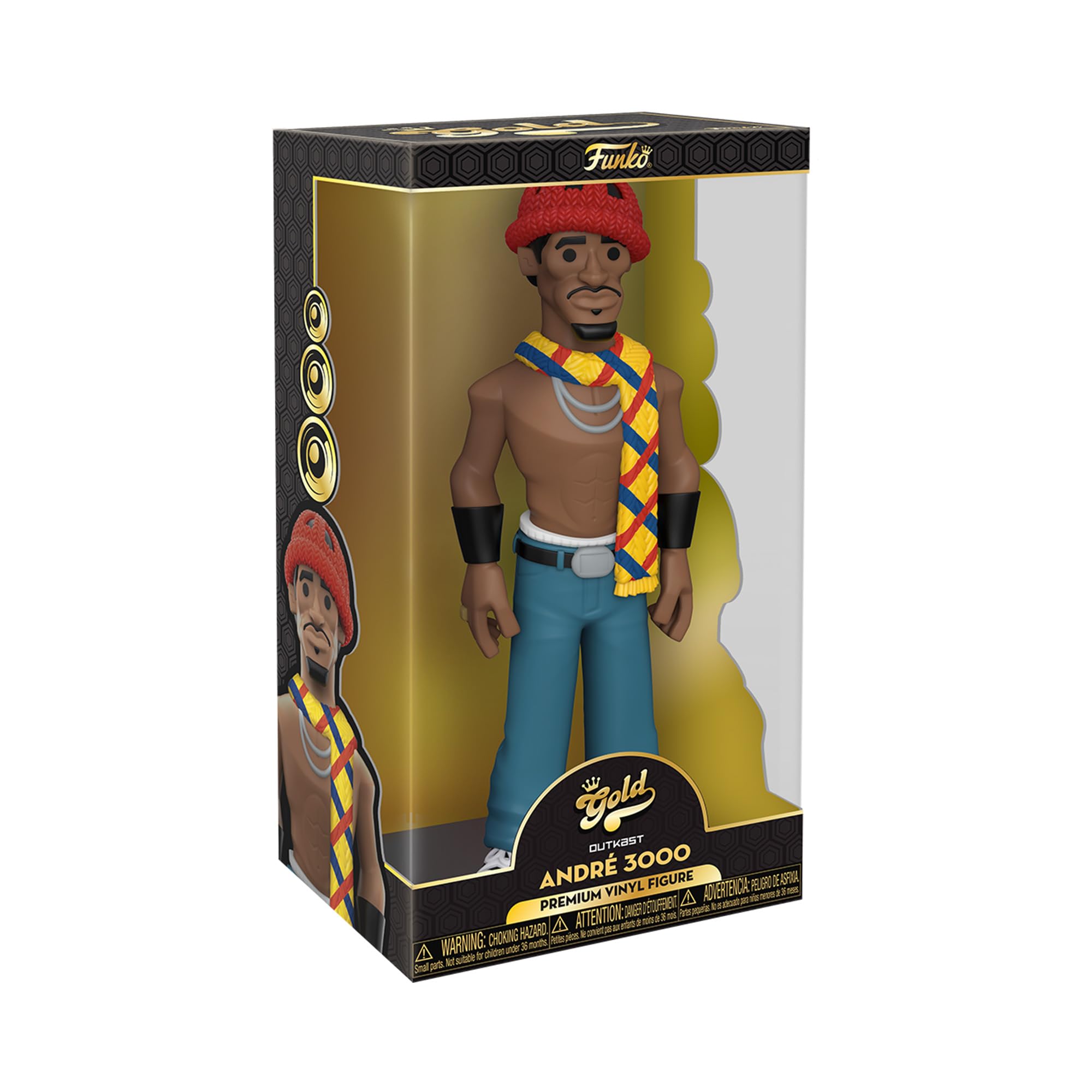 Funko Vinyl Gold 12": Outkast-Andre 30003000 - (Black & Gold Suit) - Collectable Vinyl Action Figure - Birthday Gift Idea - Official Merchandise - Ideal Toy for Music Fans - for Your Collection
