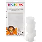 Snazaroo High Density Semi Circle Sponge, 10 Pack White
