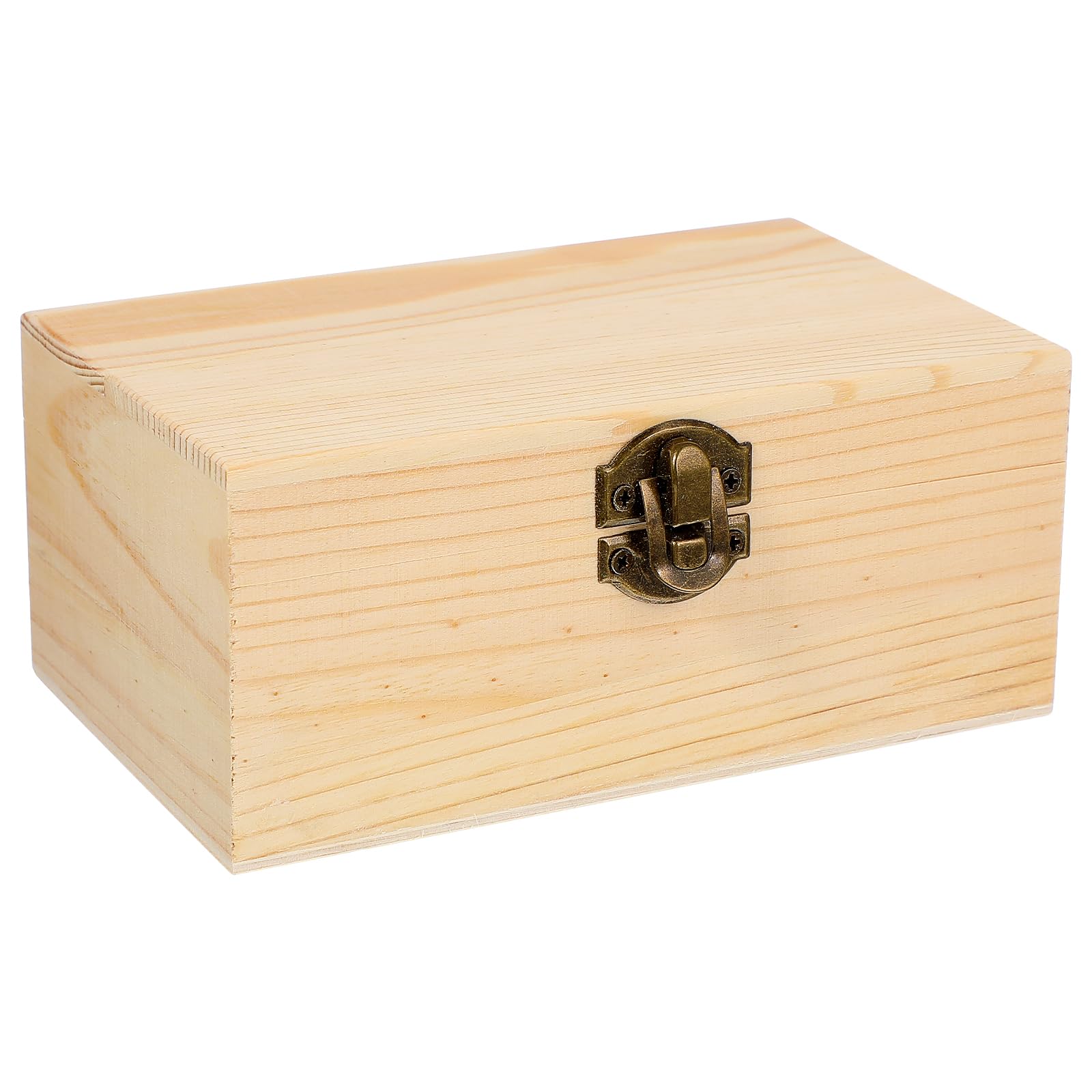 EXCEART Handcrafted Wooden Jewelry Box Trinket Box with Lid - Box Wooden Storage Box for Jewelry and Trinkets, Rectangular Design
