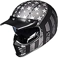 ILM Vintage Full Face Motorcycle Helmets for Adults Men Inner Visor Compatible for Moped ATV Cruiser Scooter DOT Model Z502(Patriotic Flag, M)