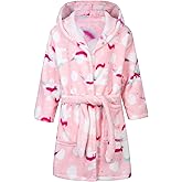 Kids Little Boys Girls Cartoon Animal Hooded Bathrobe Toddler Robe Pajamas Sleepwear
