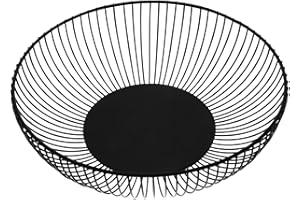 TIDTALEO Iron Wire Fruit Bowl Black for Home Kitchen and Dining Table Snack Storage