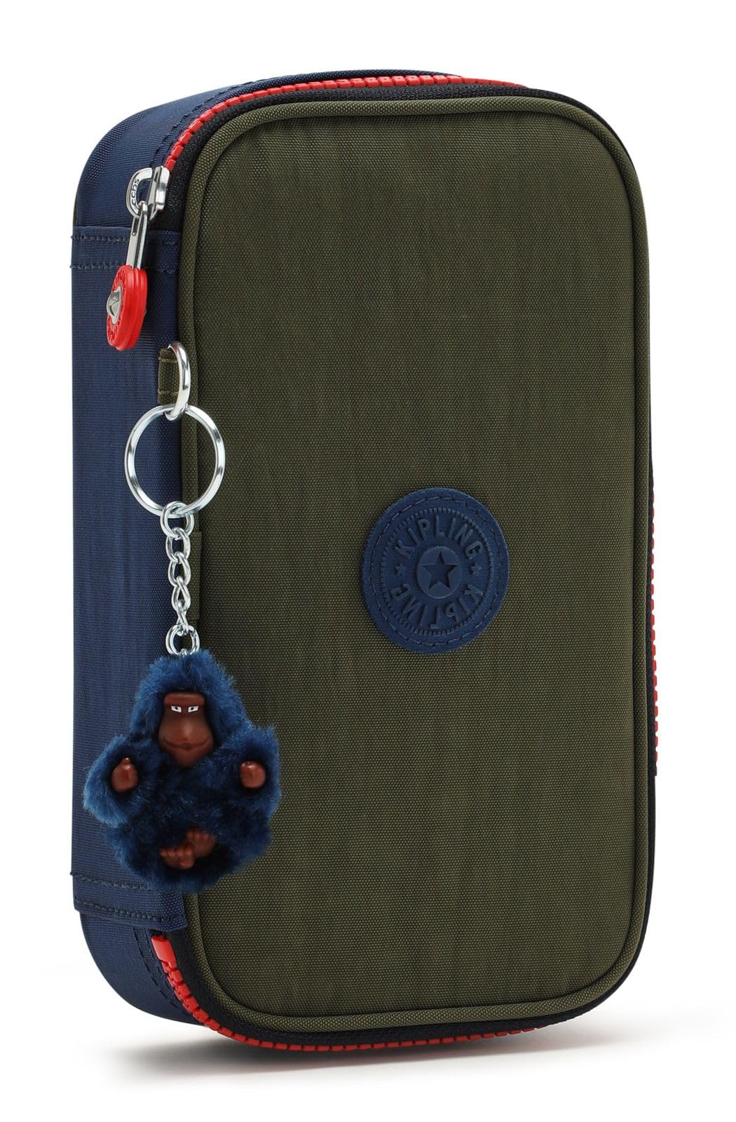 Kipling 50 PENS, Pencil Case Holds Up To 50 Pens, 21 cm, 1 L, Seaweed Green Block