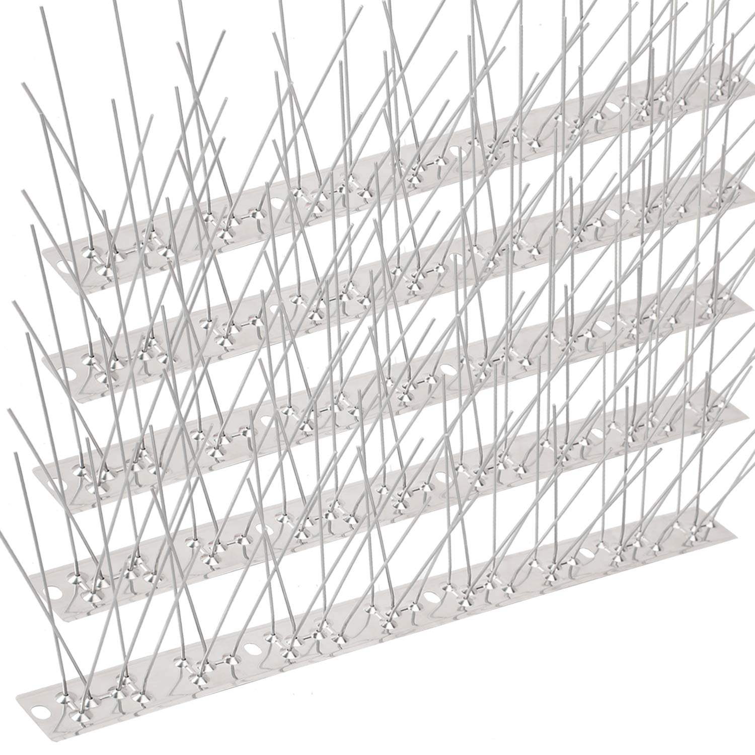 Photo 1 of Valibe Bird Spikes for Pigeons Small Birds 100ft Stainless Steel Bird Spikes for Outside to Keep Birds Away for Critter Pricker Woodpecker Cat with Uninstalled Pins