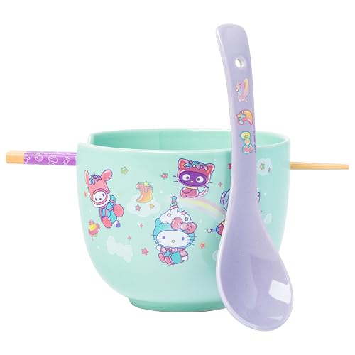 Silver Buffalo Sanrio Hello Kitty and Friends Dreamland Ceramic Ramen ...