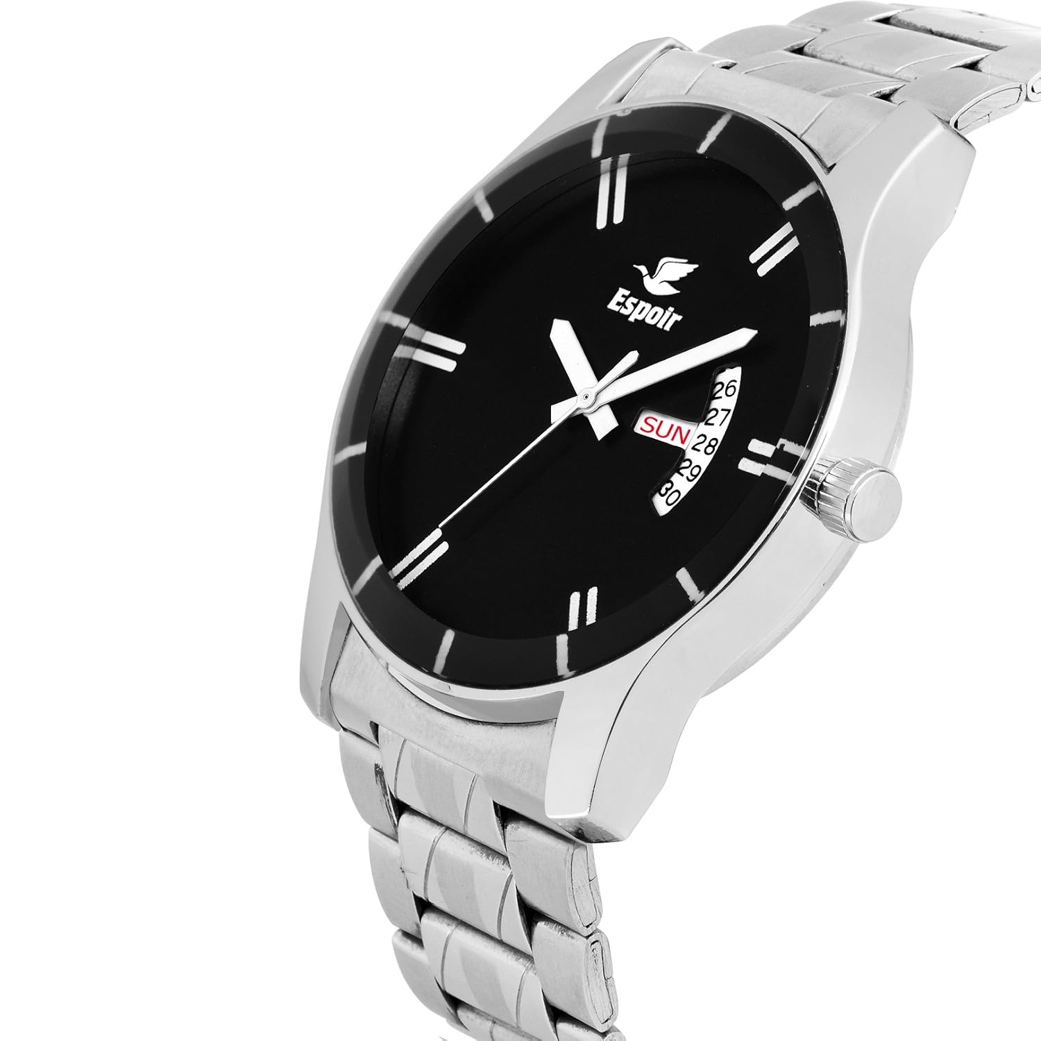 espoir analog black day and date dial boy's and men's watch ddbahubali0507