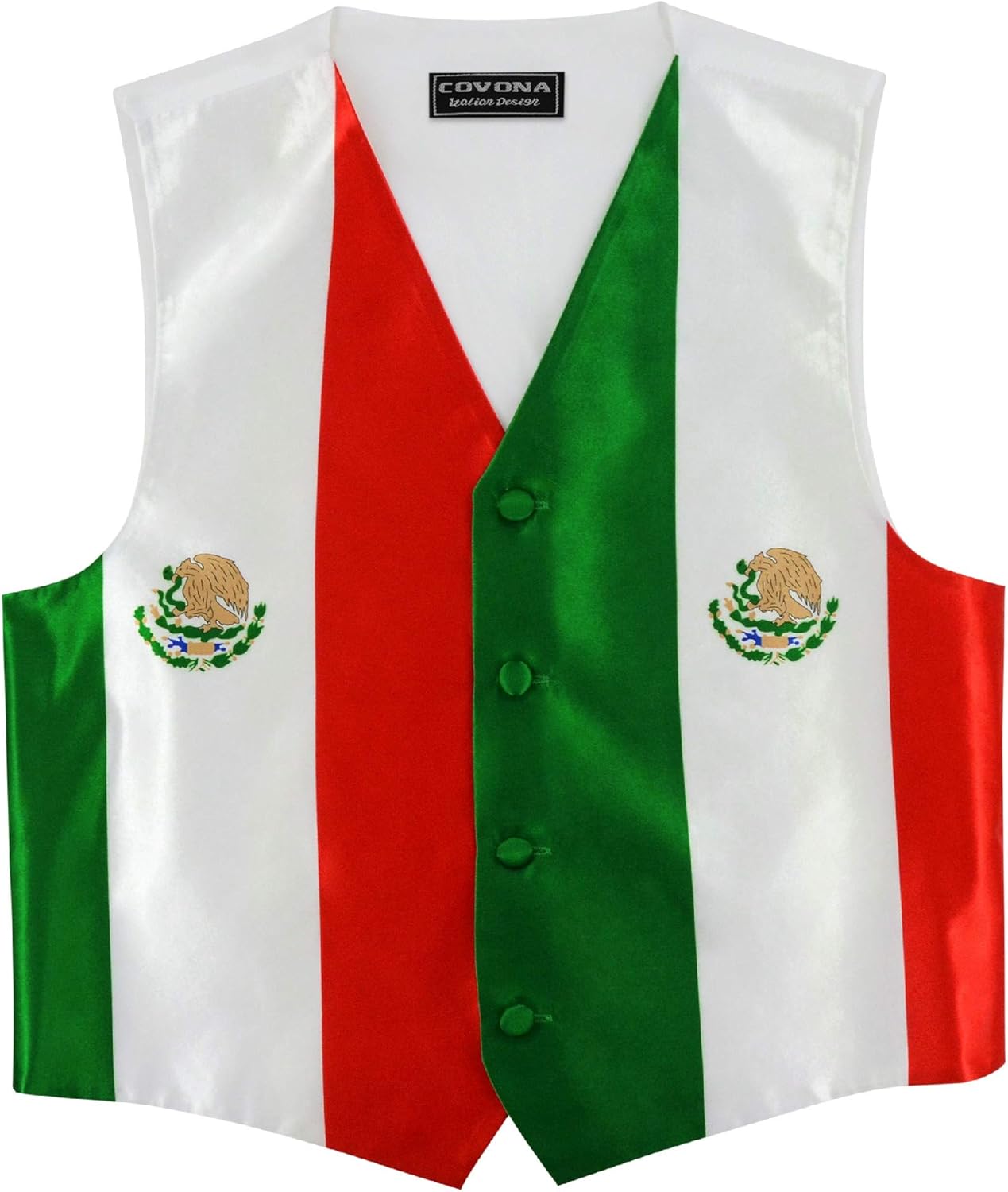 Boy's Mexican Flag Dress Vest Clothing