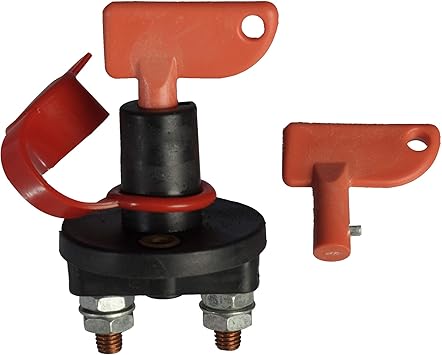 Batterie Trennschalter 2 Polig 300 A Inkl 2 Schlussel Stromschalter 6v 12v 24v Amazon De Auto