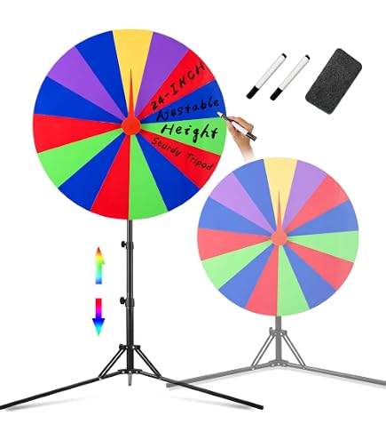 Rueda De La Fortuna Giratoria Con Soporte – Colorida Y Reutilizable | Perfecta Para Juegos En Fiestas, Bodas Y Eventos De Carnaval