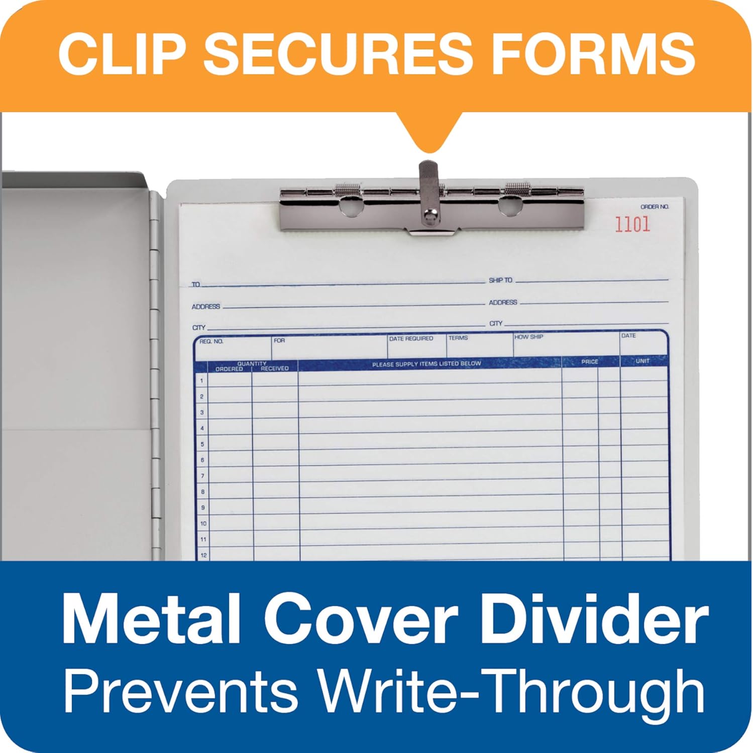 Adams Forms Holder, Left Hinge, 8.5 x 12 Inches, Aluminum (AFH22) : Office Products