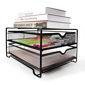 Desk Organizer Sinhoveer Upgraded 2 Tier Desktop Organizer