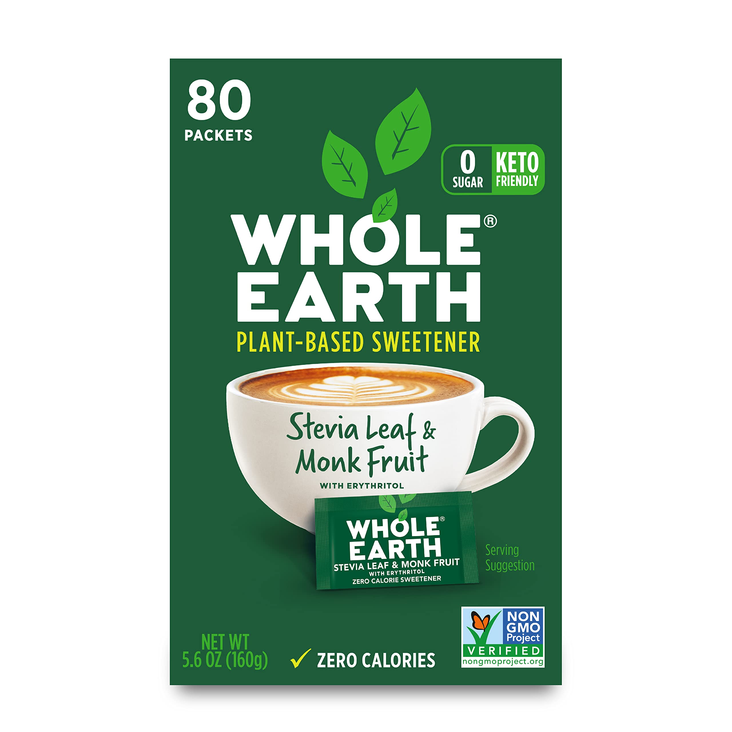 Photo 1 of exp date 01/2027--Whole Earth Sweetener Co. NATURE SWEET Stevia & Monk Fruit Sweetener, Erythritol Sweetener, Sweet Leaf Stevia Packets, Sugar Substitute, Natural Sweetener, 80 Count