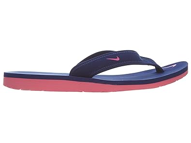 nike celso flip flops blue