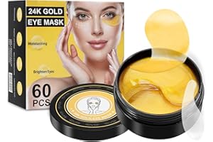 SUNDPIK Under Eye Patches for Dark Circles and Puffy Eyes,(60Pcs 24K Gold)Under Eye Masks Skin Care,Wrinkle Patches,Snail Mucin Eye Mask,Hydrate, Moisturize and Brighten, Leaving You With Youthful Vitality