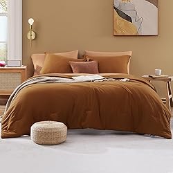 WRENSONGE Terracotta Twin XL Comforter Set, 5 Pcs