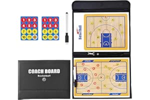 RoseFlower Basketball Coaching Board, Magnetic Tactics Strategy Board, Coaches Clipboard Kit with Magnets and Marker Pen, Coach Training Equipment for Teaching and Game Plan Demonstration