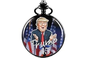 SUDESMO Trump 2024 Gift American Novelty Gift Pocket Watch Gift for Men, Funny Gift Pocket Watch Gift Novelty Trump 2024 Gift