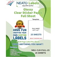 Amazon.com: Silhouette Media-CLR-ADH Printable Clear Sticker Paper