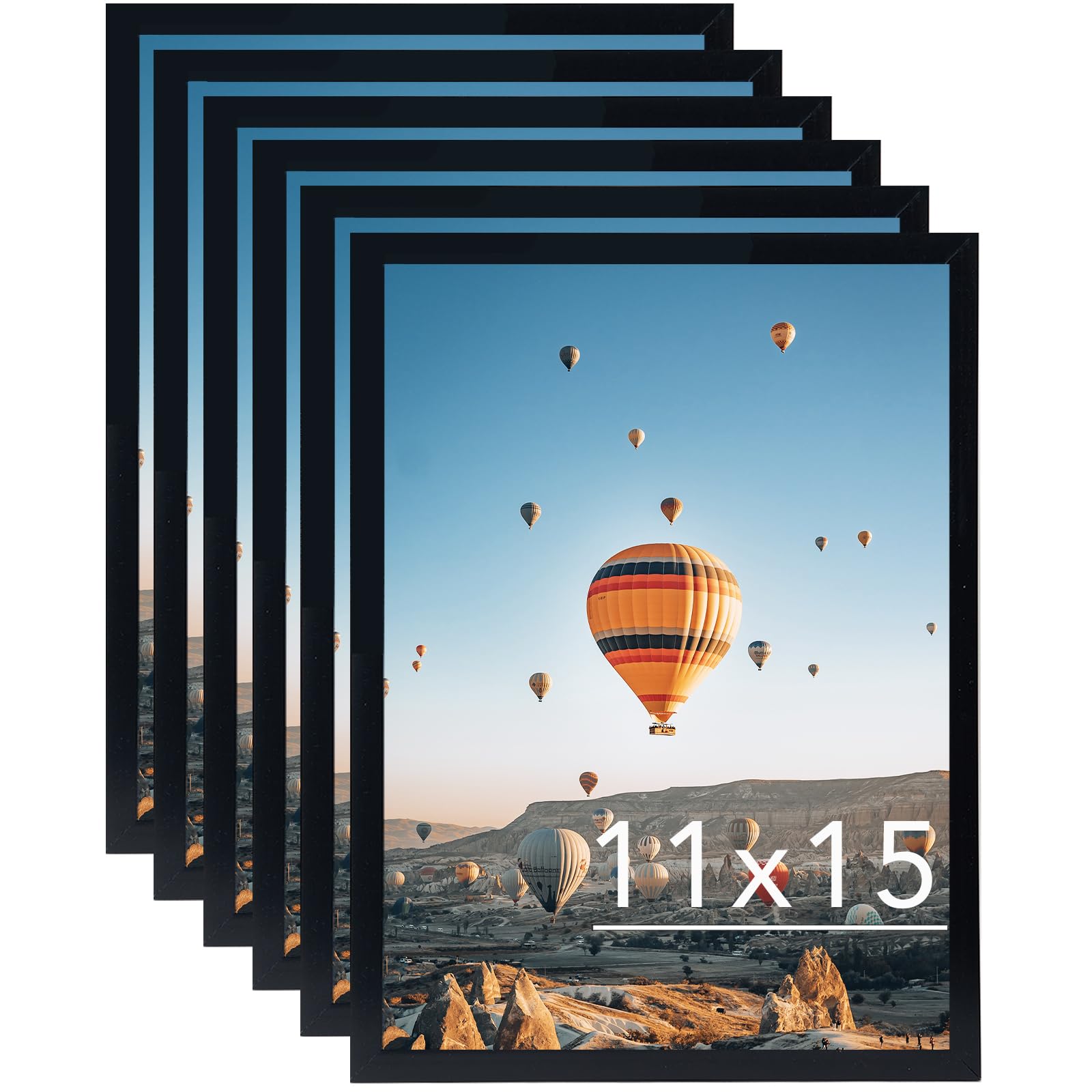 JCJMY 11x15 Black Picture Frame Set of