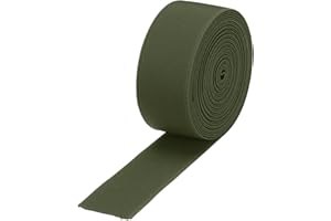 MECCANIXITY Elastic Bands for Sewing 1.6"(4cm) 5 Yard Army Green Knit Elastic Spool High Elasticity for Wigs, Waistband, Pant