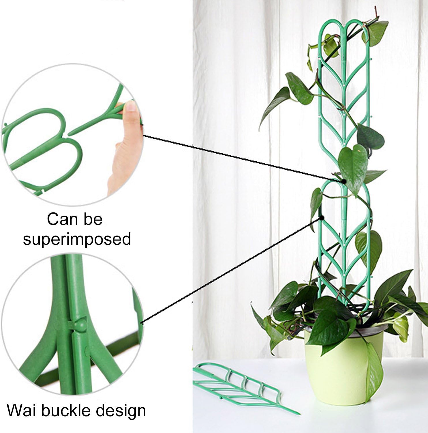 3pcs Mini Bricolaje Hoja Forma JardíN Enrejado Plantas Macetas ...