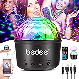 Luci Discoteca LED, bedee Luci Palco LED Palla Discoteca 9 Colori,USB Alimentata