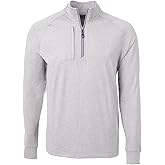 Cutter & Buck mens Cutter & Buck Adapt Eco Knit Heather Mens Quarter Zip Pullover