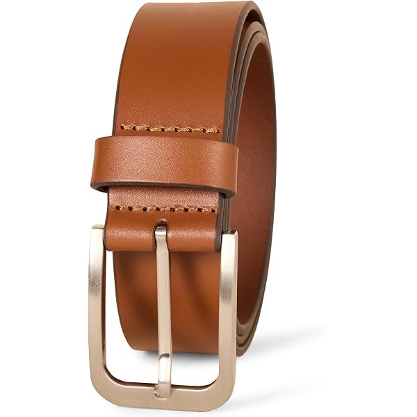 Trafalgar Men Trafalgar Men’s Luxury Textured Leather Belt - Cognac Brown - Size 38 main image 0